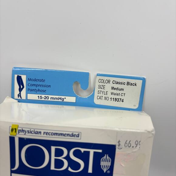 Jobst Compression Pantyhose Stockings 15-20 mmHg Sz M Black Ultra Sheer Medical - Picture 2 of 10